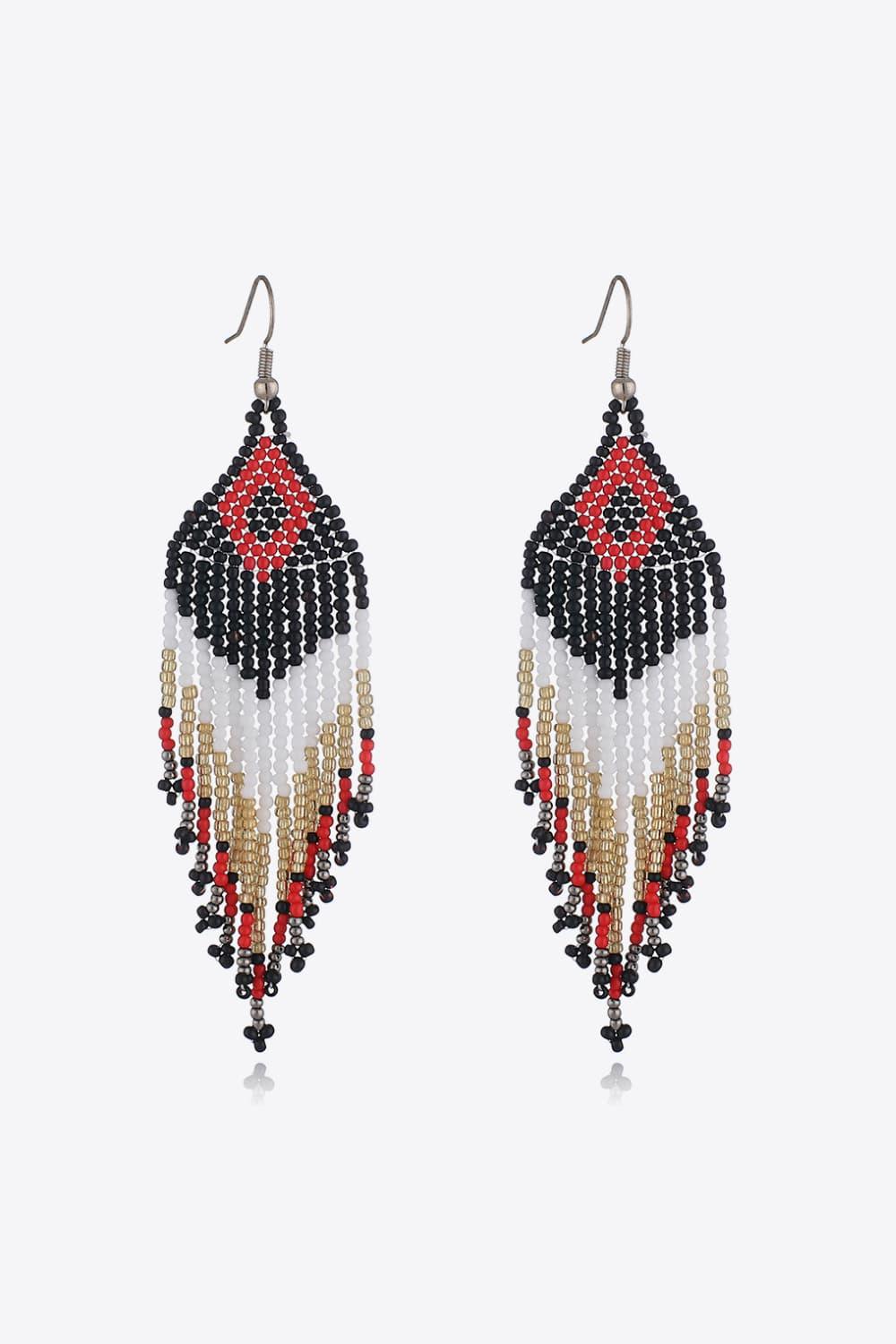 Beaded Dangle Earrings by Trendsi