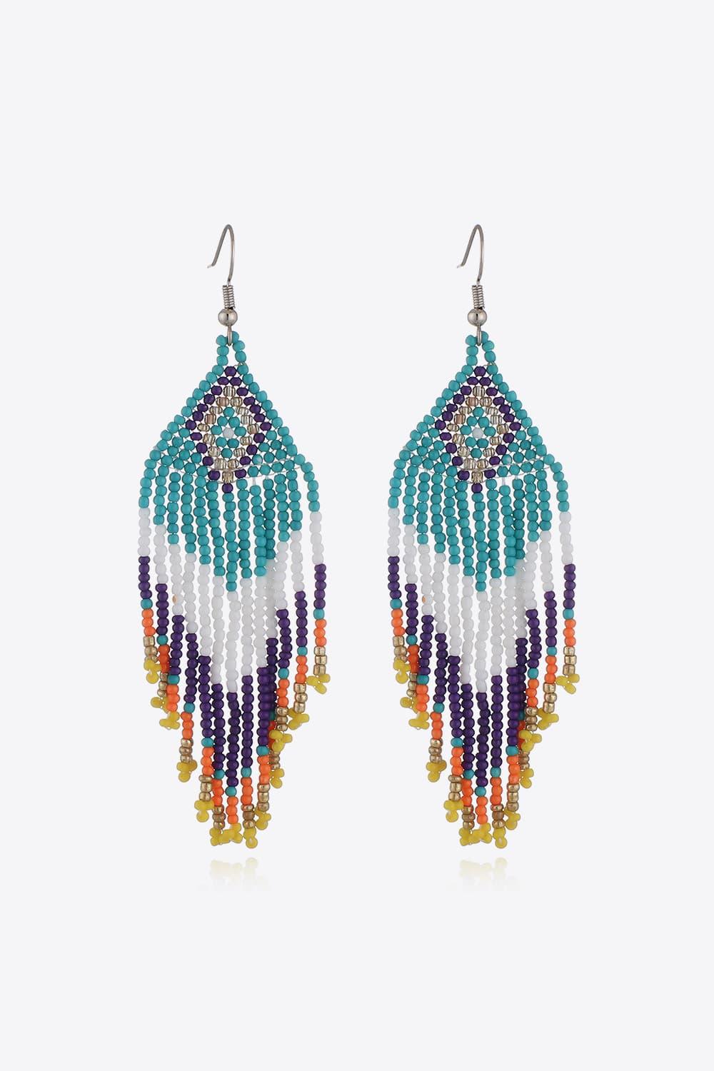 Beaded Dangle Earrings by Trendsi